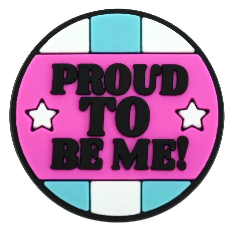 Wholesale Random 100pcs Black Girl Series  PVC Soft Rubber Shoe Buckle Decoration