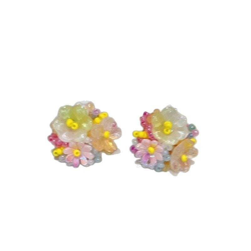 Wholesale  colorful flower beaded earrings