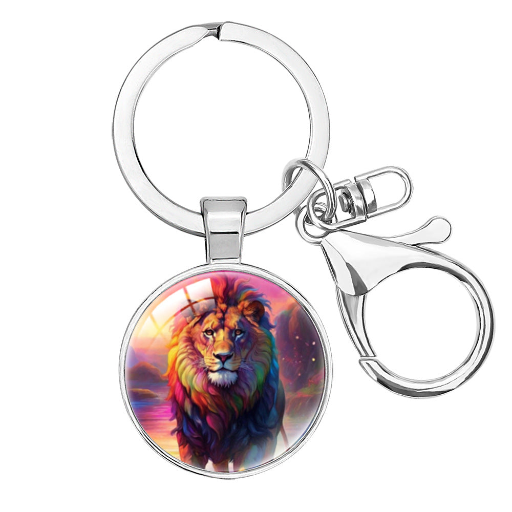 Wholesale Cartoon lion decoration keychain