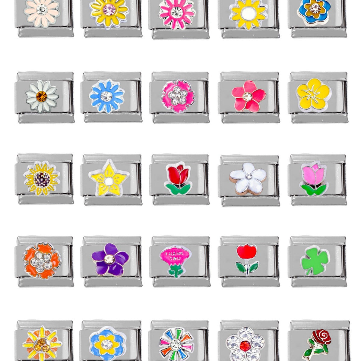 Wholesale Stainless Steel Flower Charms With Enamel Drop Design For DIY Jewelry Making Craft Supply