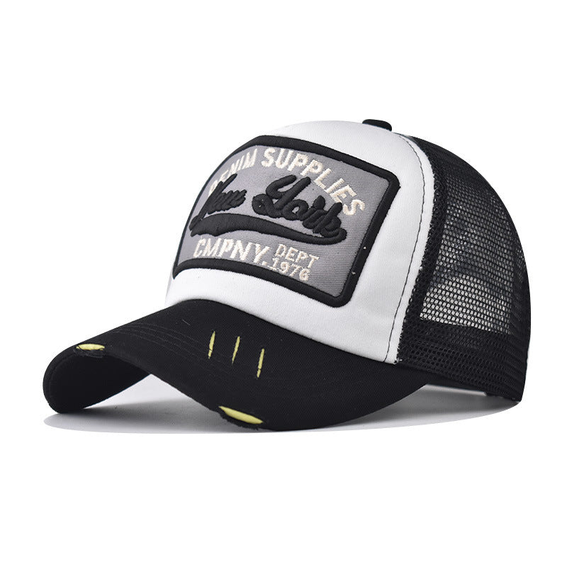 Wholesale New York 3D Embroidered Breathable Mesh Baseball Cap For Outdoor Summer