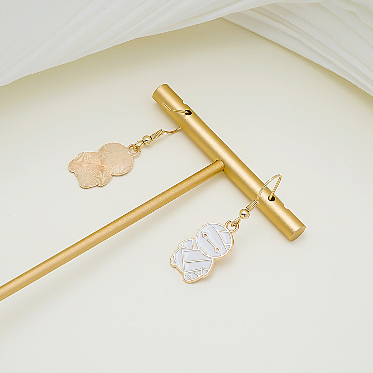 Wholesale Halloween Pumpkin Head Alloy Oil Drop Earrings ACC-ES-MDD032