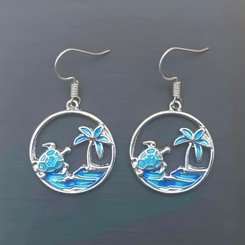 Wholesale Sea Turtle Beach Earrings and Necklace Set