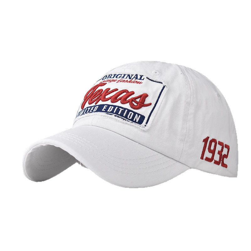 Wholesale Embroidered Texas Baseball Cap Washed Cotton Adjustable Outdoor Summer Sun Protection Trendy Gift