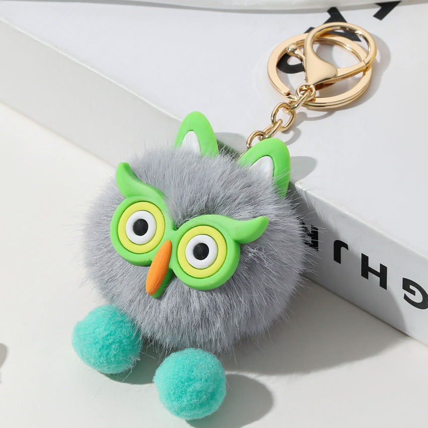 Wholesale Cute cartoon plush owl keychain