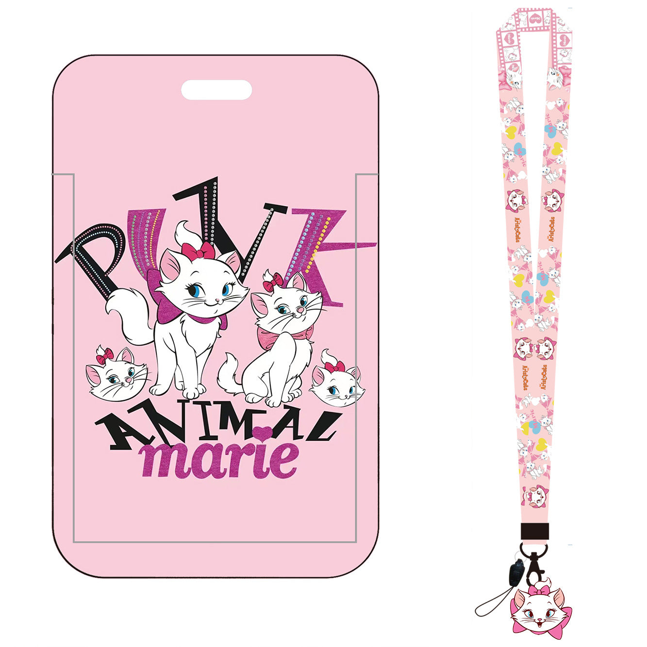 Wholesale Cartoon Children Cat Card Holder Style Long Lanyard Keychain ACCVIP-KC-AShi001