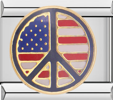 Wholesale 10pcs Italian Charm Bracelet 9mm DIY Splicing Flag Series Stainless Steel Composable Bracelet