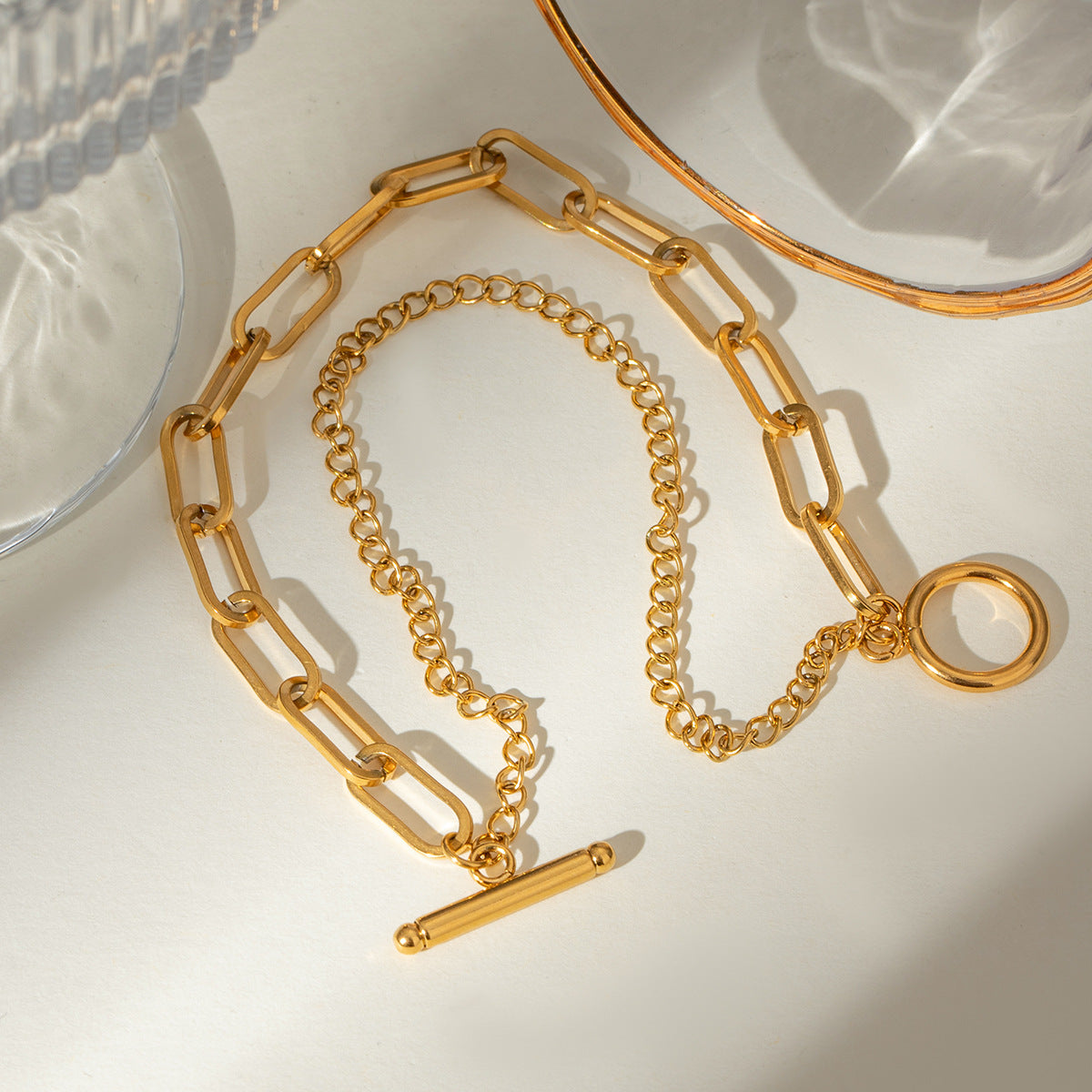 Wholesale Stainless Steel Double Layer Ot Buckle Bracelet ACC-BT-WanX002