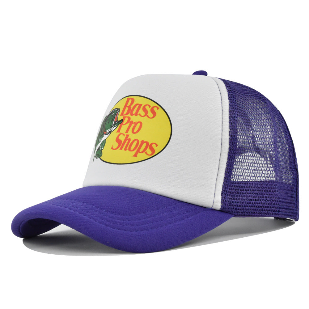 Wholesale Printed fish silk screen cap summer net Hat