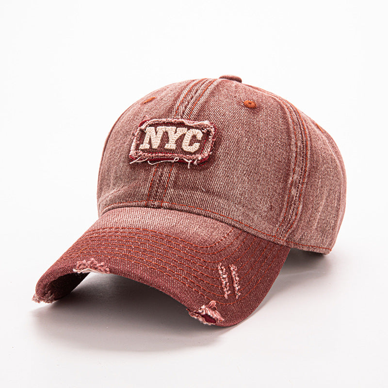 Wholesale Washed Scrubbing Letter Baseball Embroidered Cap