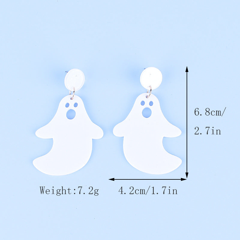 Wholesale Halloween Earrings Witch Tombstone Scream Ghost Acrylic  Earrings