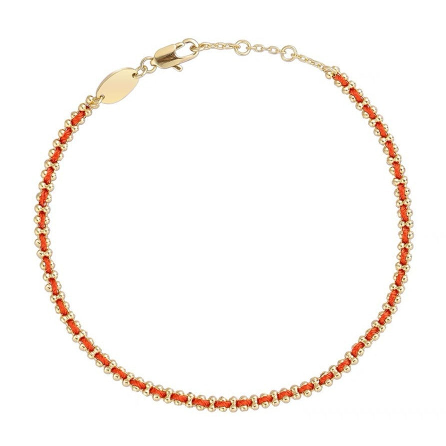 Wholesale Platinum Bohemian Red Rope Bracelet