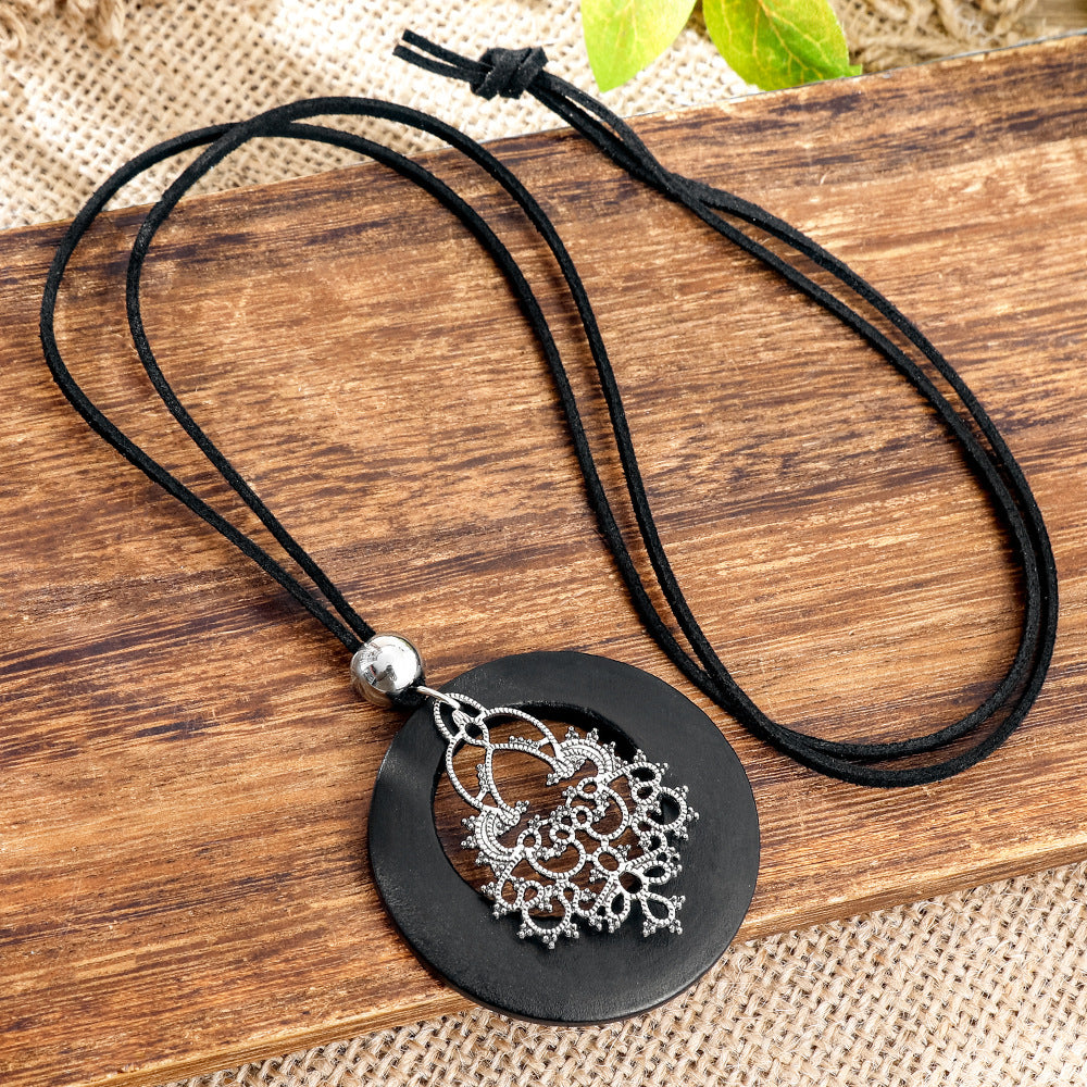 Wholesale Ethnic Style Long Sweater Chain Necklace Retro Artistic Fashion Jewelry Gift