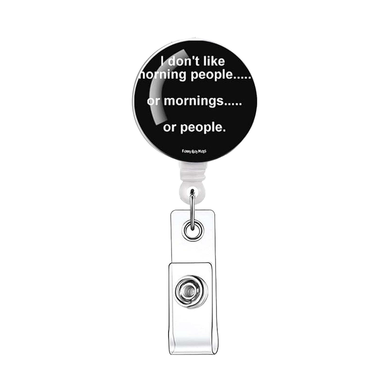 Wholesale Acrylic Retractable Badge Holder with English Quote for Everyday Office Use