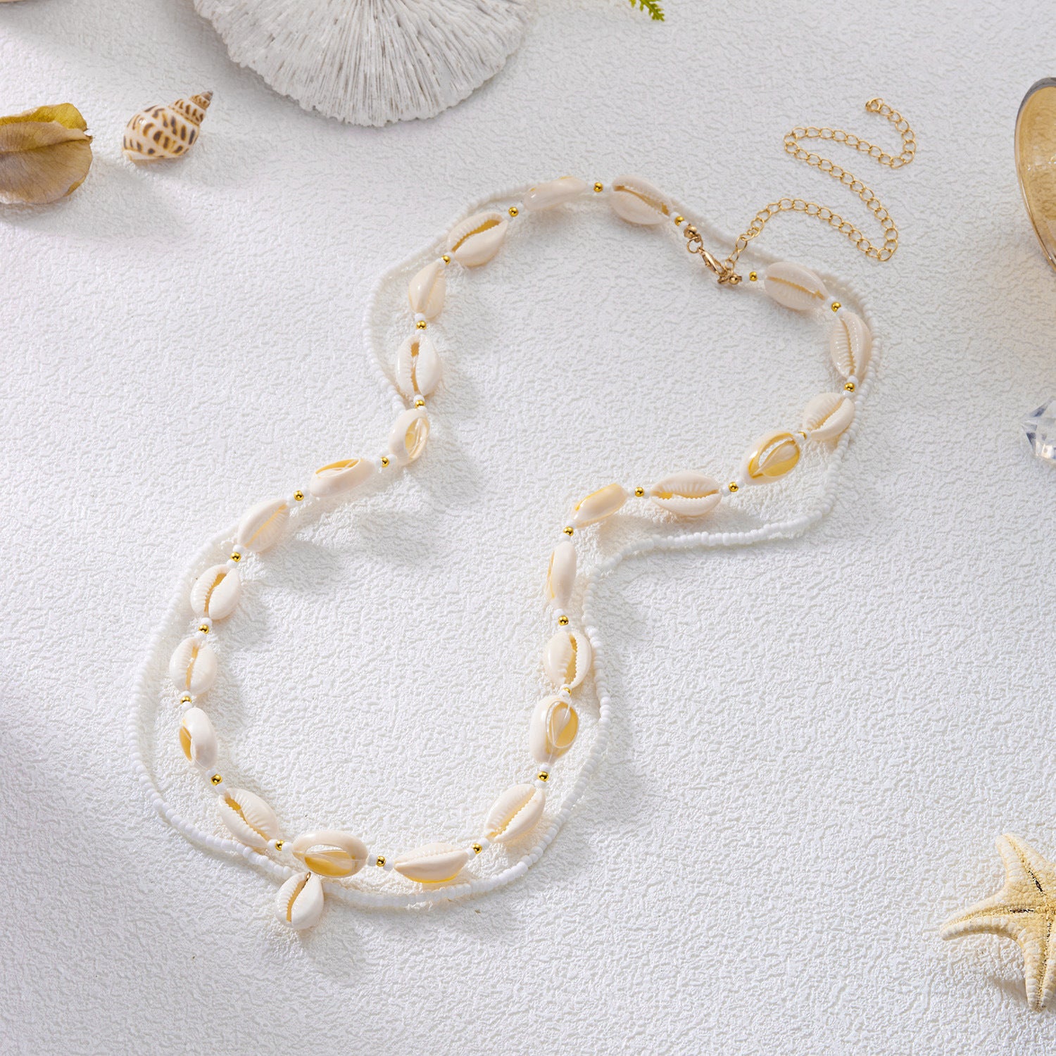 Wholesale Bohemian Summer Style Shell Rice Beads Butterfly Waist Chain Body Jewelry