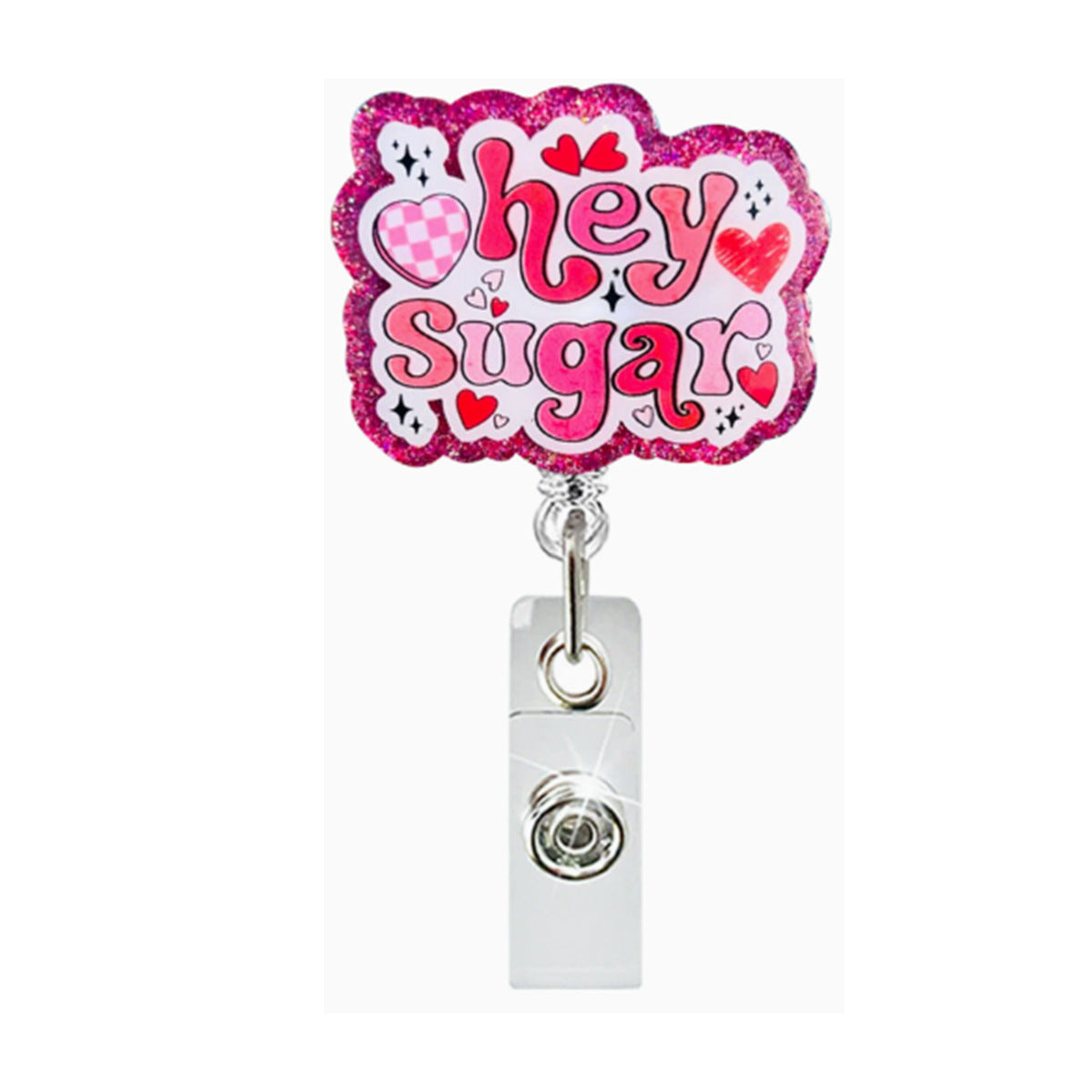Wholesale retractable snap fastener Valentine' s Day  Badge Reels
