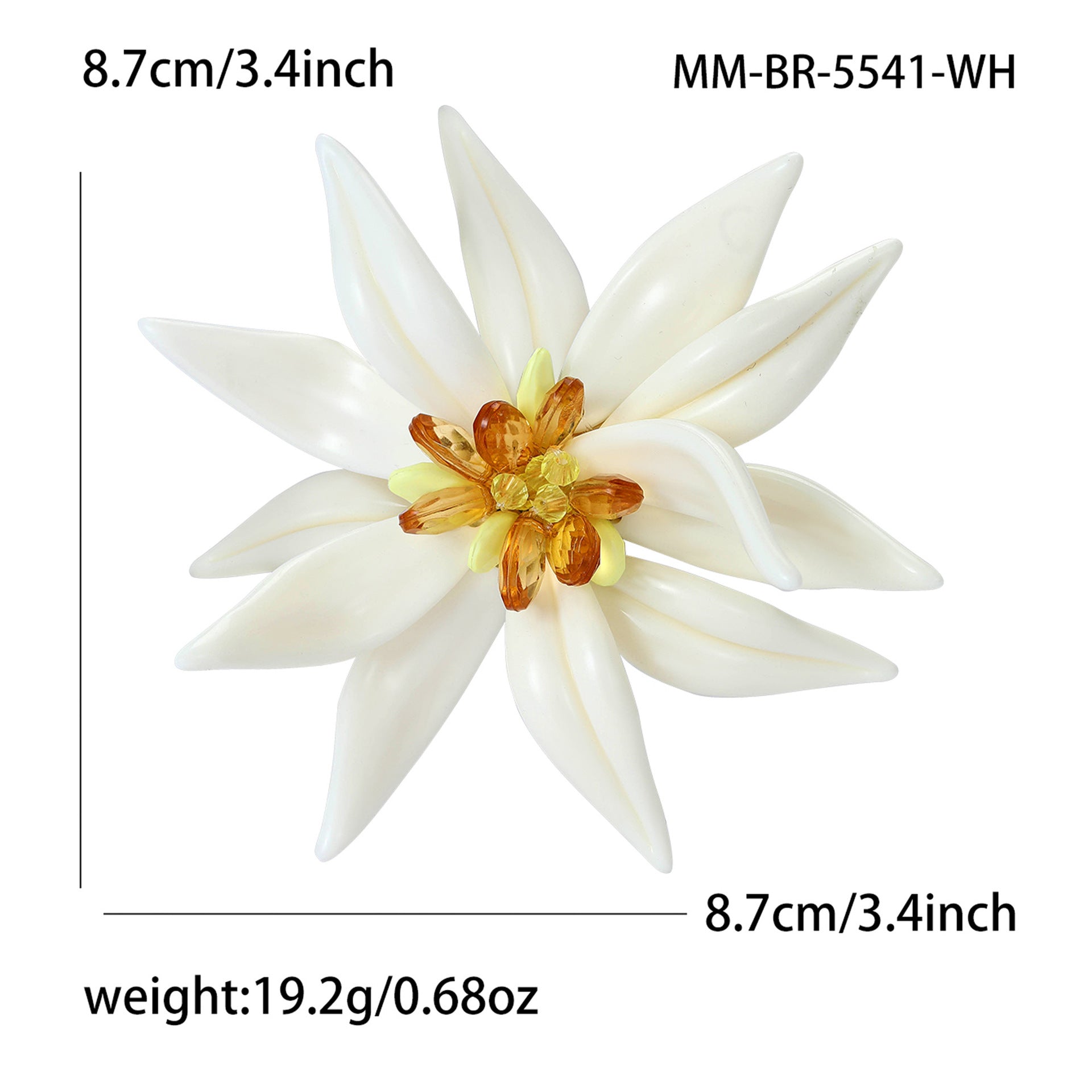 Wholesale Modern Enamel Edelweiss Brooch Pastoral Style Women Suit Lapel Pin Alloy Boutique Gift