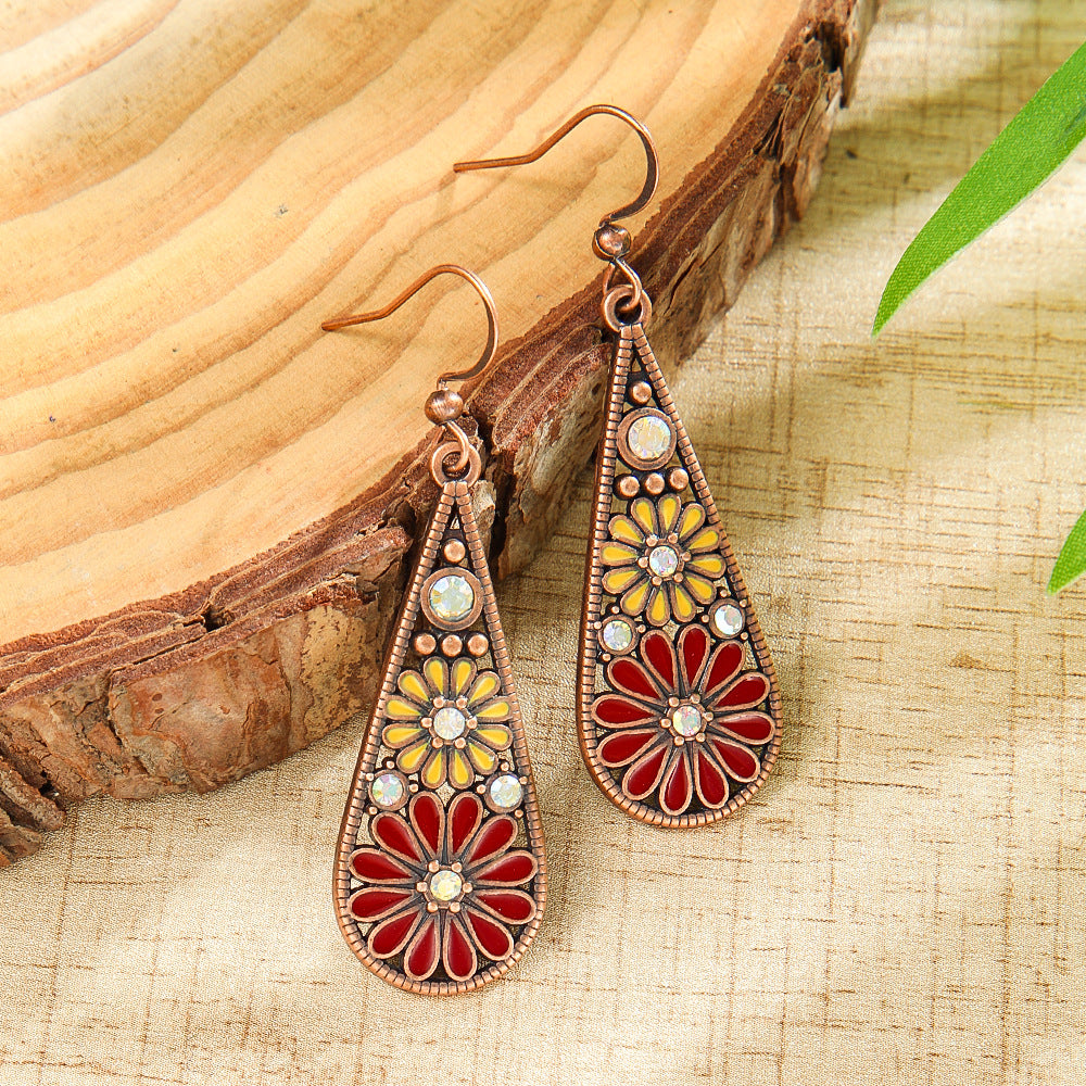 Wholesale  Bohemian Drop Earrings Earrings with Diamond Vintage