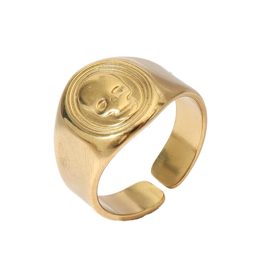 Wholesale Vintage Stainless Steel Ring 18k Gold Plated Tree of Life Rings ACC-RS-MuC018