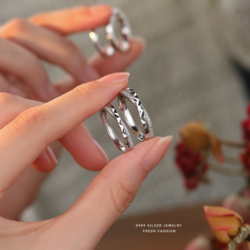 Wholesale s999 silver light luxury ring