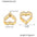 Wholesale  stainless steel double-sided love color zircon earrings