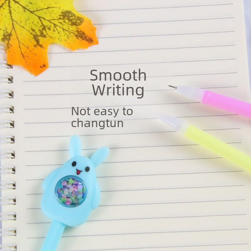Wholesale Cartoon rabbit sequins neutral pen