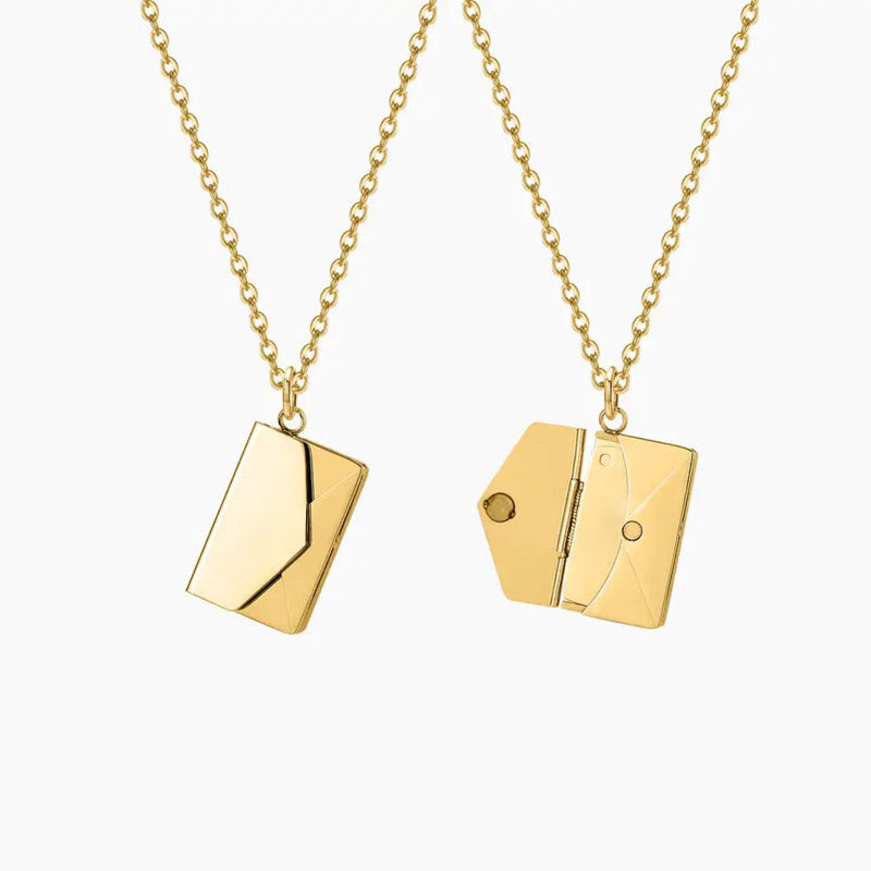 Wholesale stainless steel 18k gold non-fading couple book pendant necklace