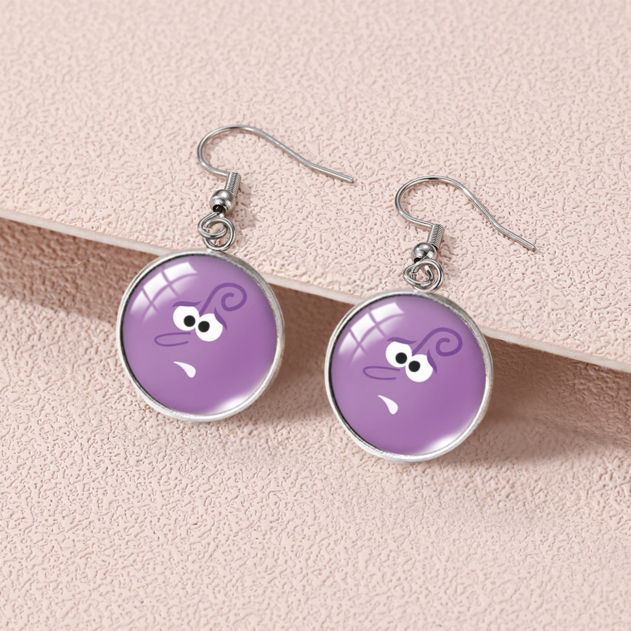 Wholesale Cartoon Cute Round Stainless Steel Earrings ACC-ES-XiangLian010