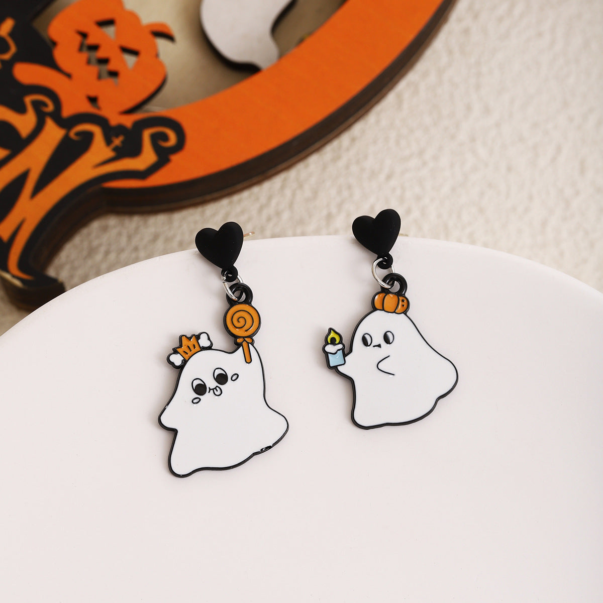 Wholesale  cartoon cute ghost pumpkin earrings