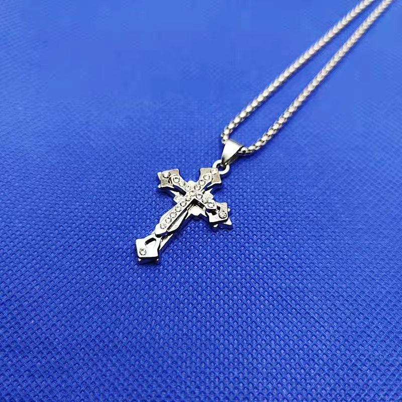 Wholesale Thorn Rose Cross Necklace