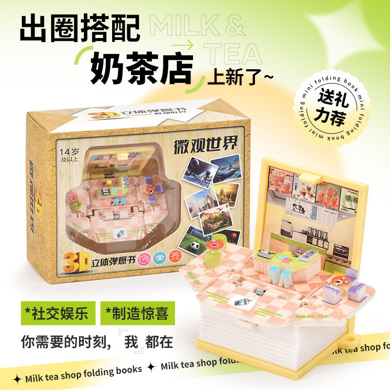 Wholesale 3D Stereo Dinosaur Foldableing Bomb Book Mini Keychain