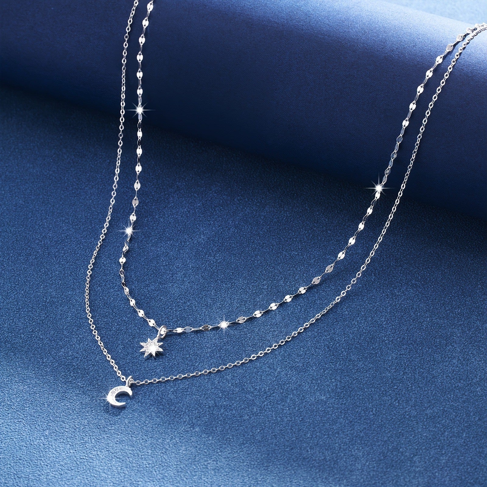 Wholesale Retro Fashion Multi Layer Thin Chain Choker Necklace With Sun Moon Star Pendant Women S Everyday Jewelry Accessory Boutique Resale