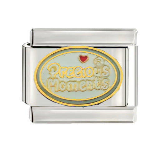 Wholesale 9mm Italian Charm Starter Bracelets DIY square Single Section Creative Stainless Steel Composable Bracelet
