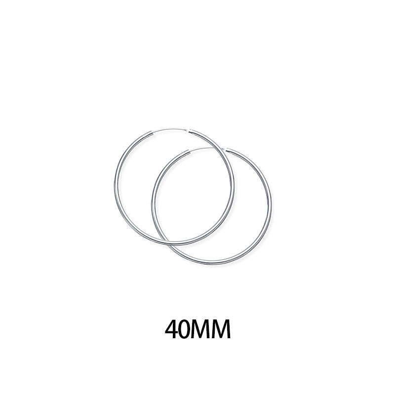 Wholesale s925 Sterling Silver Circle Big Circle Earrings