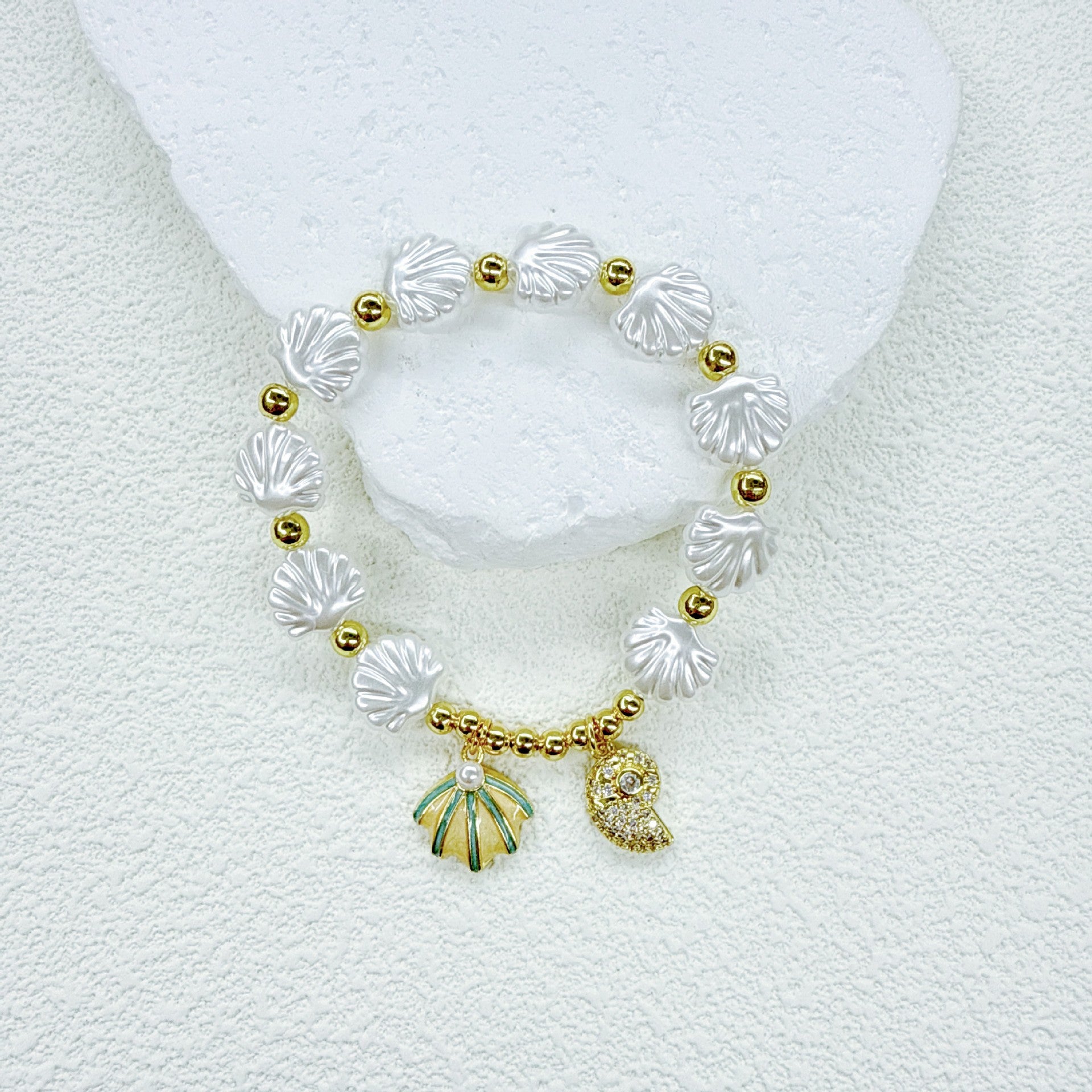Wholesale Ocean Series Shell  Bracelet Micro-Paved Zircon Accessories
