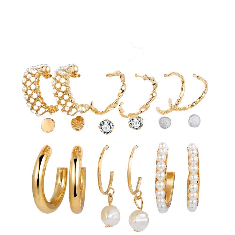Wholesale  Diamond Earrings Wave Earrings
