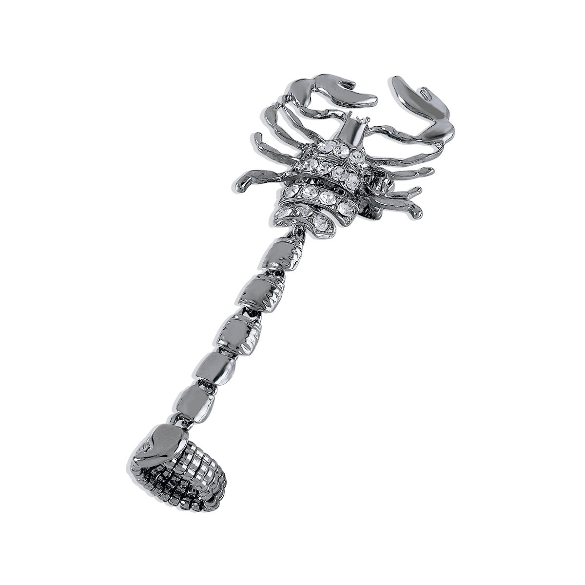 Wholesale  exaggerated Diamond-embedded scorpion chain ring