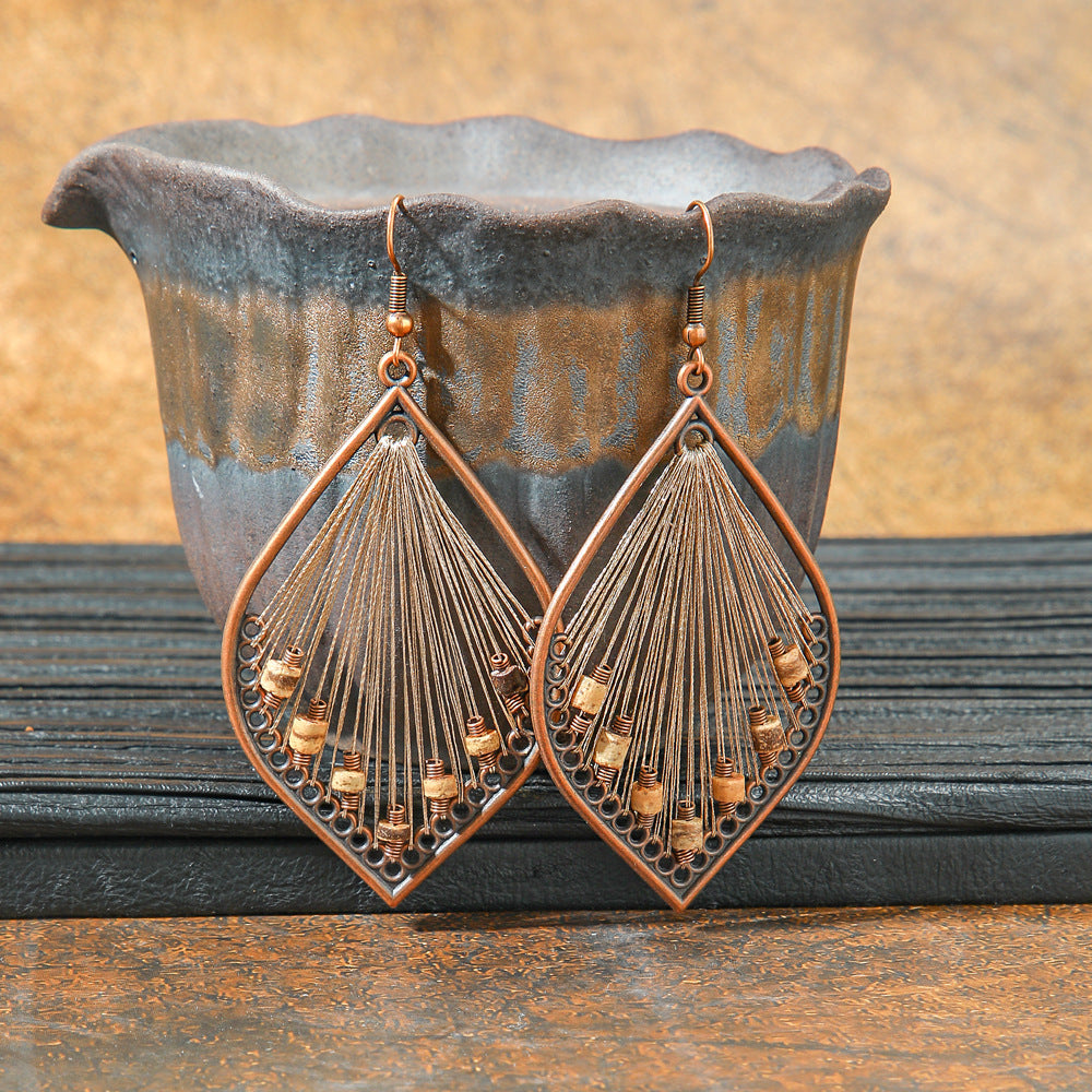 Wholesale Zinc Alloy Bohemian Geometric Tassel Earring Set - Trendy Jewelry Accessory for Boutique Resale