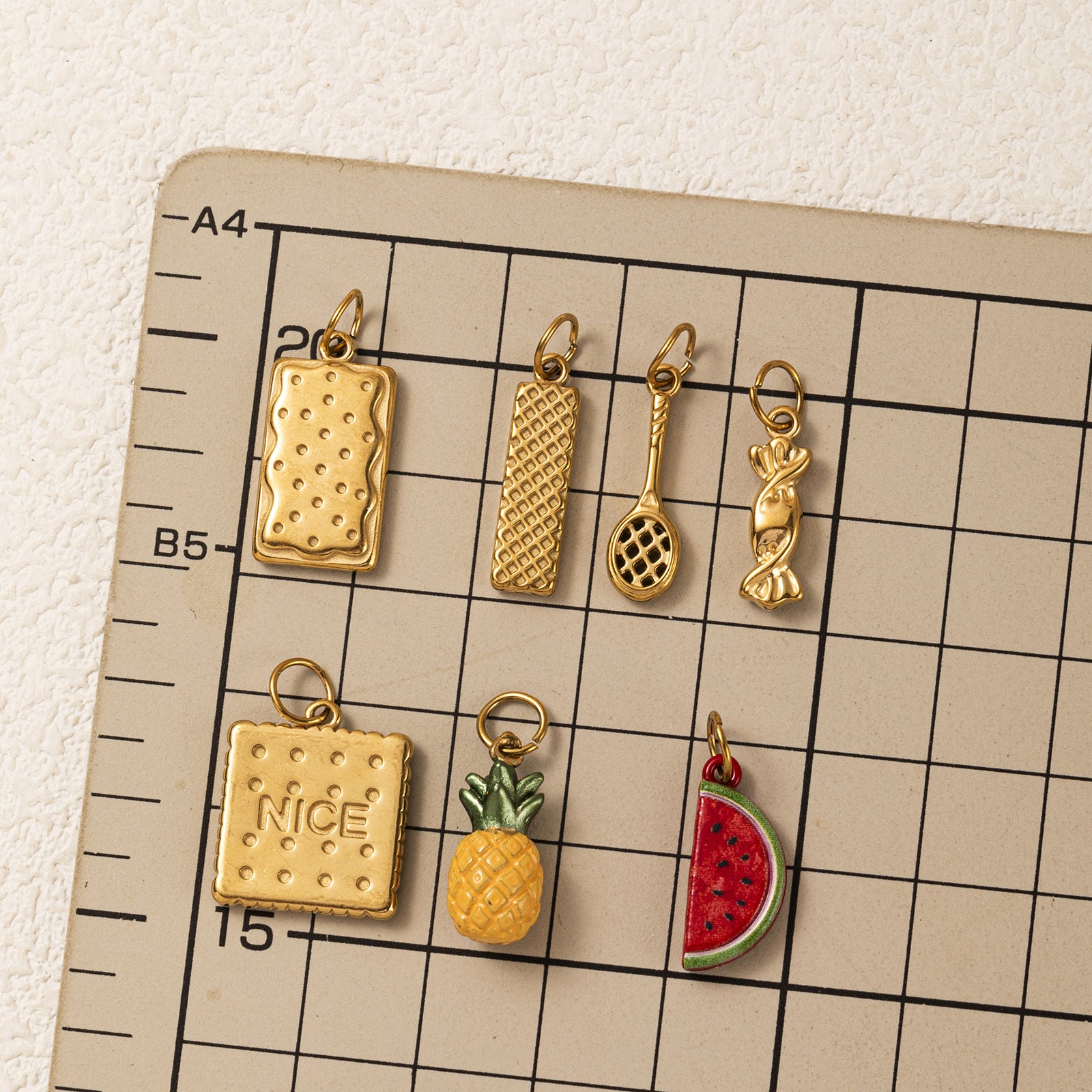 Wholesale Stainless Steel Fruit Pendant Necklace Watermelon Pineapple Charm Open Chain Jewelry For Women Fashion Accessory