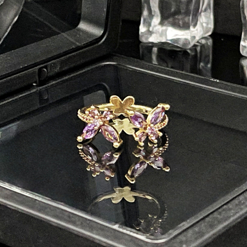 Wholesale  Color Butterfly Open Ring