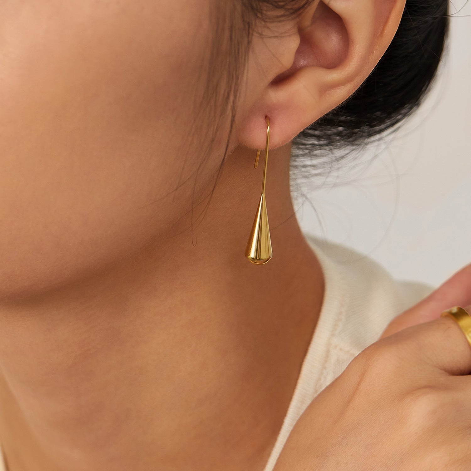 Wholesale  retro simple drop earrings stainless steel  earrings