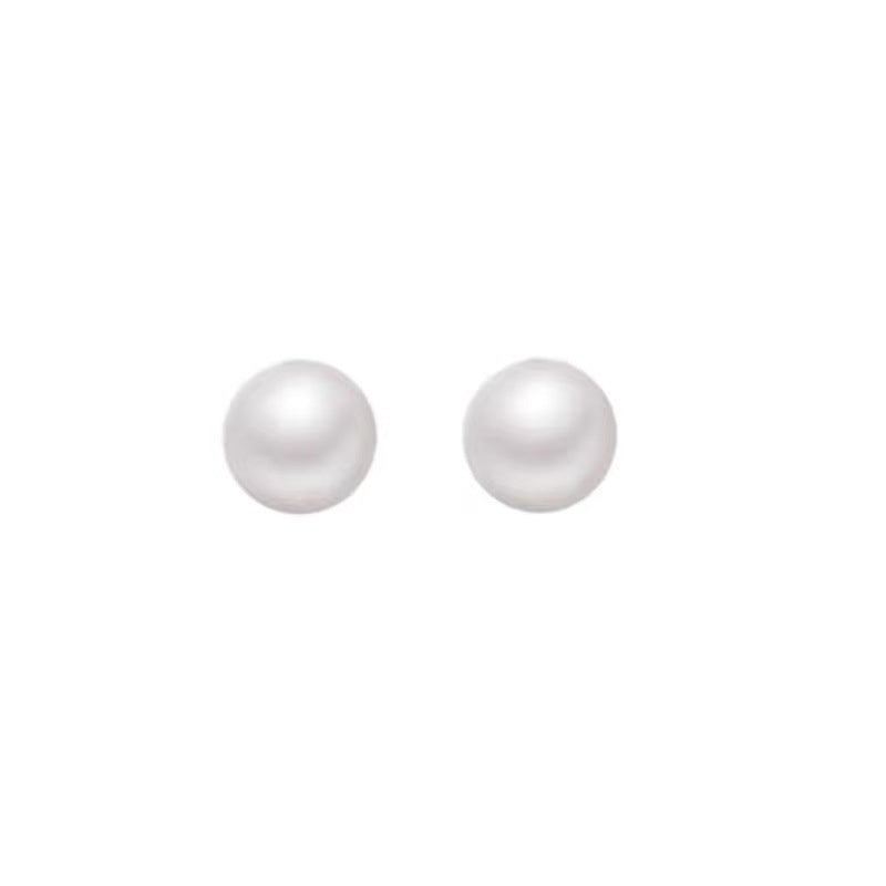 Wholesale S925 Silver Needle Pearl Bun Earrings ACC-ES-Mengf006
