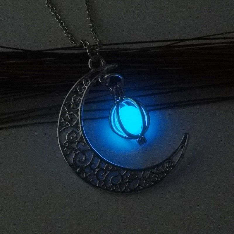 Wholesale Luminous Hollow Halloween Alloy Necklaces ACC-NE-NuoM001