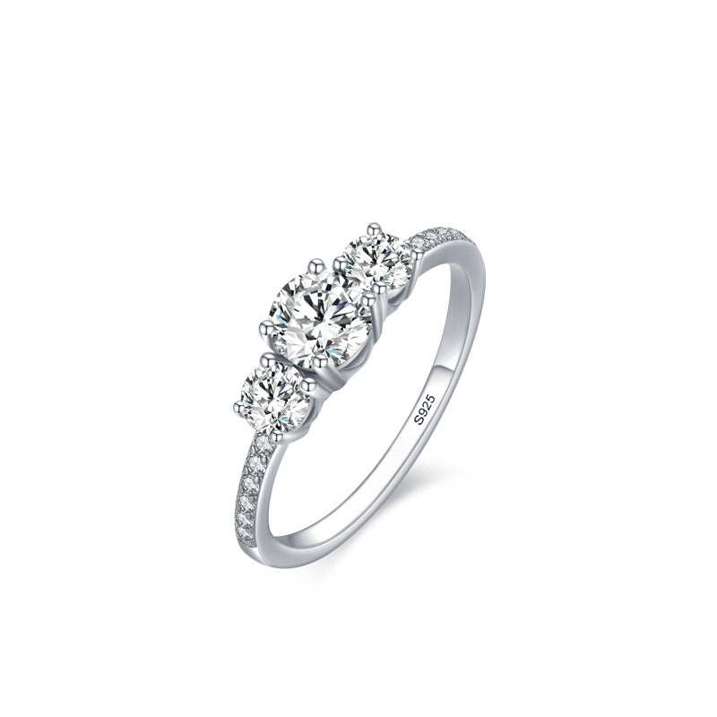 Wholesale s925 sterling silver fashion classic 1G diamond ring