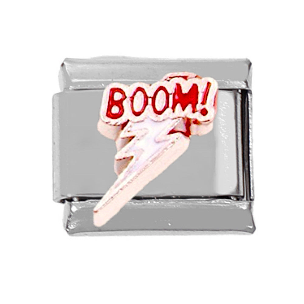 Wholesale 5pcs Italian Charm Bracelet 9mm DIY Splicing Snowflake Rainbow Star Moon Stainless Steel Composable Bracelet