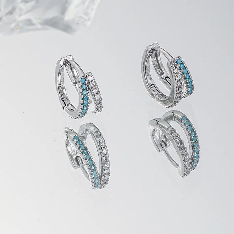 Wholesale Niche geometric line ear buckle earrings