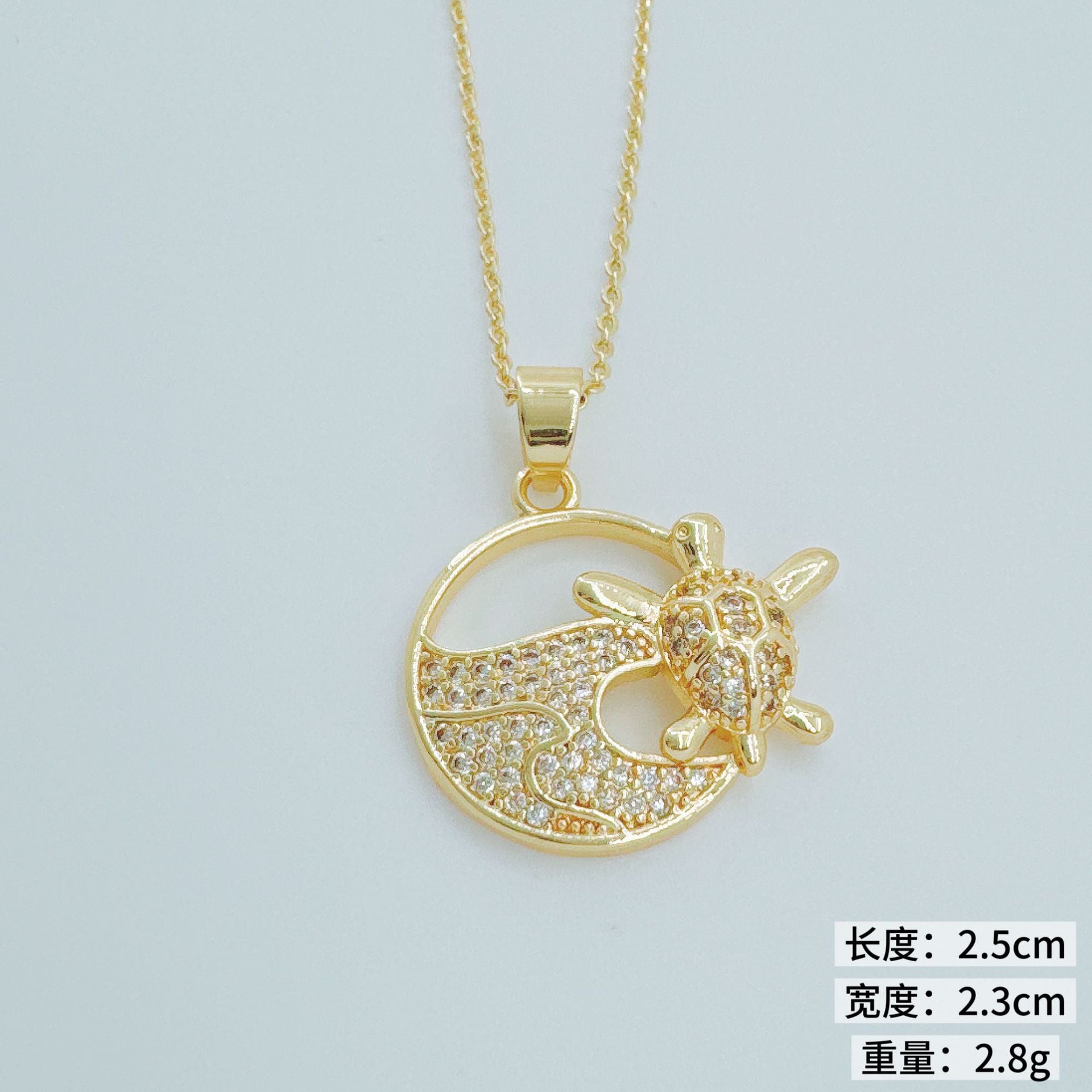 Wholesale Copper Electroplated Sea Life Pendant Necklace European American Style Fashion Accessory for Women