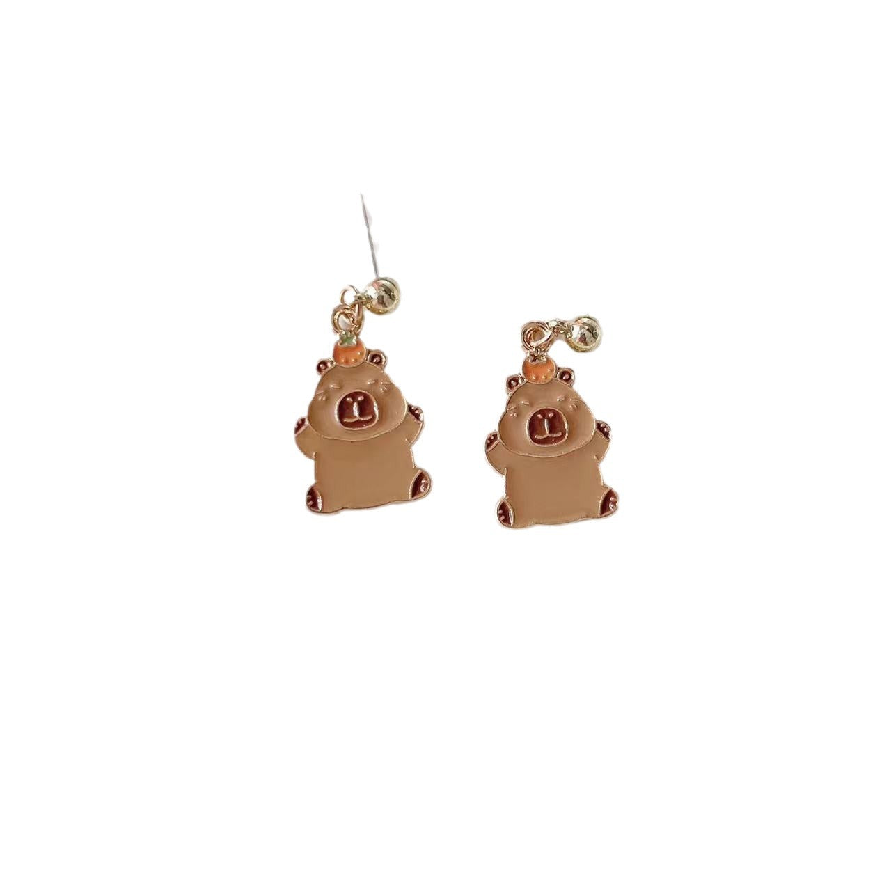 Wholesale Cute Cartoon Animal Puffer Metal Earrings ACC-ES-Yijia006