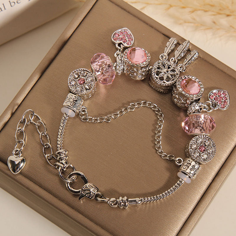 Wholesale  Pink Beaded Dreamcatcher Bracelet