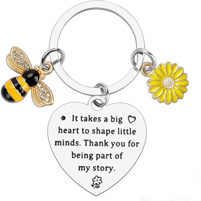 Wholesale Stainless Steel Teacher S Day Keychain A Great Teacher Is Hard To Find Trendy Gift For Teachers Car Key Accessory